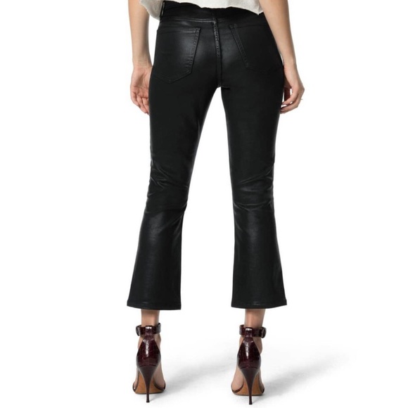 NWT Joe’s Jeans Callie Black Coated Denim High Rise Bootcut Crop Pants 28 & 30 - Picture 2 of 16